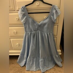Light Blue Smocked Dress